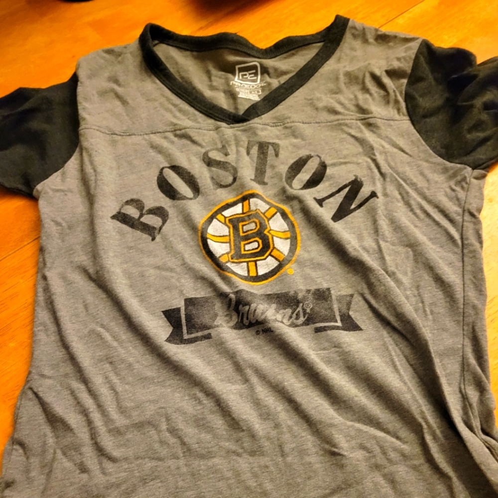 BOSTON Bruins Marchand 63 v-neck S gray black vintage distressed style jersey
